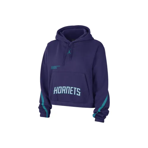 Джордан CHARLOTTE Hornets Courtside Statement Толстовка Женская Темно-фиолетовая