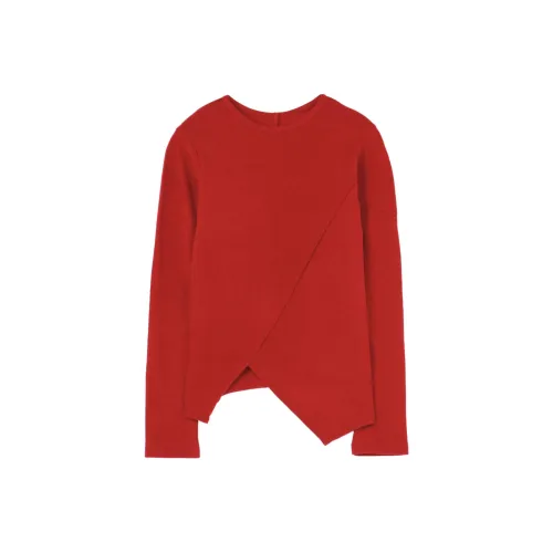 Yohji Yamamoto Red Women's Cashmere Sweaters Yohji Yamamoto Красный Женские Кашемировые Свитера