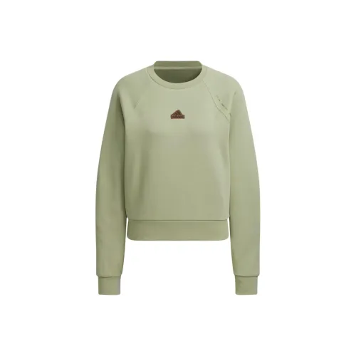 Adidas Tech Crewneck Свитшот Женский TENT Зеленый