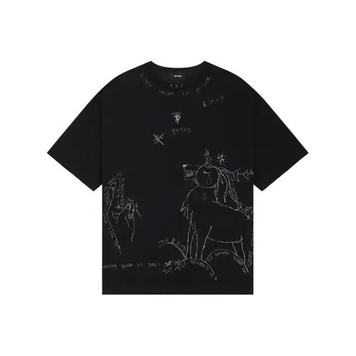 WE11DONE Т-рубашка с оборванным рукавом унисекс черная