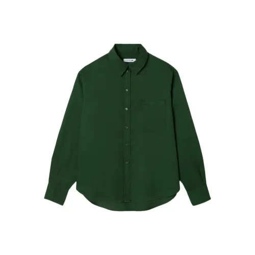LACOSTE Рубашка Женская Темно-Зеленая