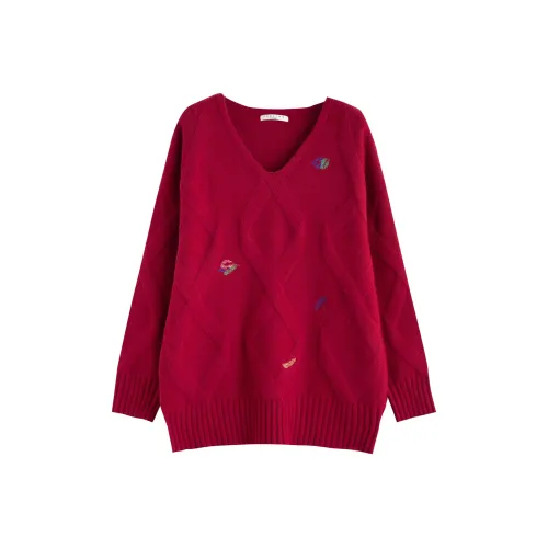 Tonlion Темно-красные женские свитера