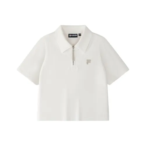 FILA FUSION WORKWEARFILA Fusion X SS25 Стандартная T-рубашка Женская Облачно-белая WT