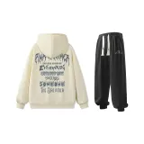 Комплект (Хаки Свитшот + Черные Спортивные Штаны)