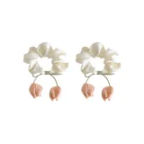 Тюльпан Резинка для волос - Мягкий Бежевый, 2 штуки