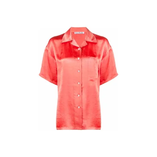 ACNE STUDIOS Кораллово-красные Женские Рубашки