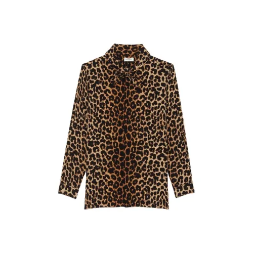 SAINT LAURENT Коричневые Женские Рубашки