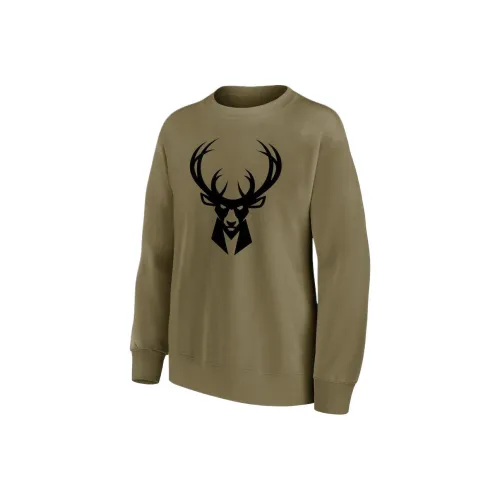 NBA Milwaukee Bucks MONO Толстовка Женская Армейский зеленый