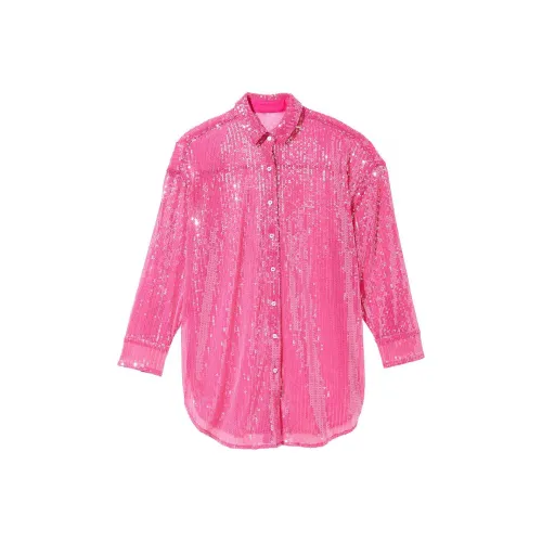 Victoria's Secret Розовый Boyfriend Платье-рубашка FOREVER Розовая Рубашка Женская Розовая