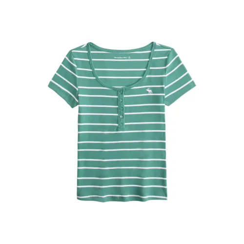 Abercrombie＆Fitch Стандартная футболка женская зеленая