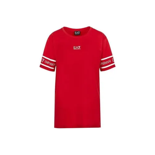 EMPORIO ARMANI EA7 SS23 T Рубашка Женская Красная