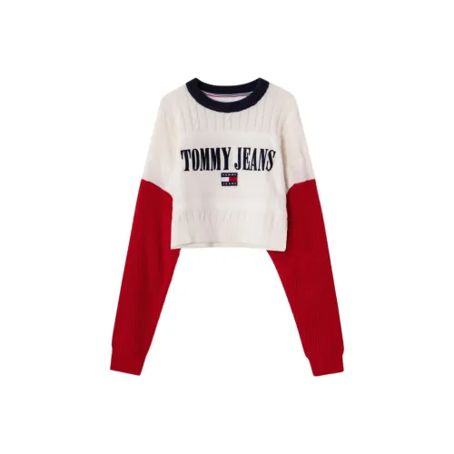 Tommy Hilfiger Белый и красный Женская трикотажная одежда