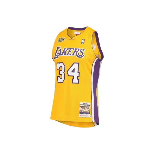 NBA x MITCHELL NESS Los Angeles Lakers Шакил О'Нил Баскетбольная Джерси Мужская Золотая