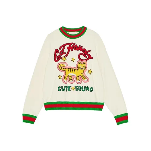 Ed Hardy FW23 Hol Collection Свитер Женские Айвори Белый