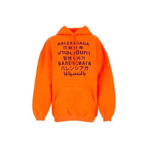 Balenciaga Толстовка Женская Неоново-Оранжевая