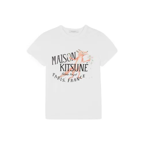 Maison Kitsune MAISON KITSUNÉ X Olympia Le Коричневый Белый Женские Т-рубашки