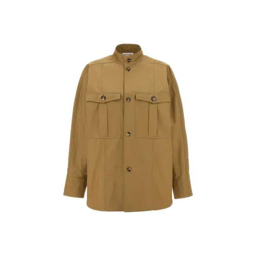 SAINT LAURENT Рубашка Женская Бежевая