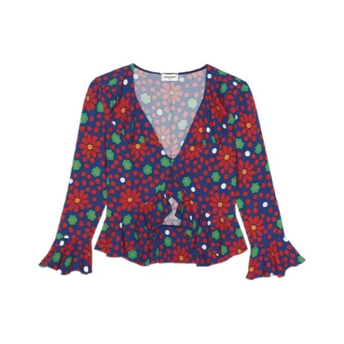 SAINT LAURENT Рубашка Женская Красная