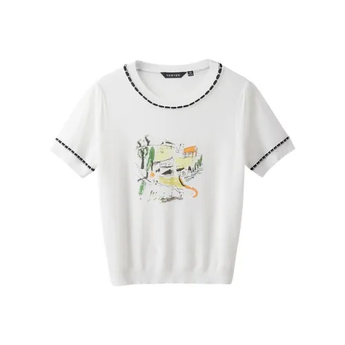 Yan Domain T-рубашка Женская Белая