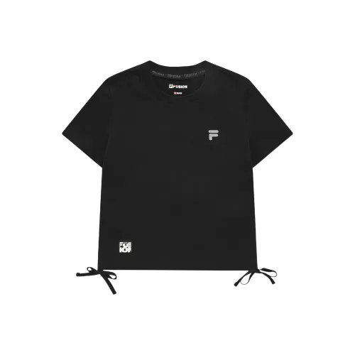 FILA FUSION SS24 Комплект с короткими рукавами T-рубашка Женская Черный