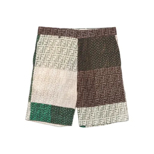 FENDI SS25 Повседневные шорты Мужской Кофе