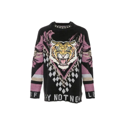 LIANCAN Свитер Женский Черный Полноцветочный