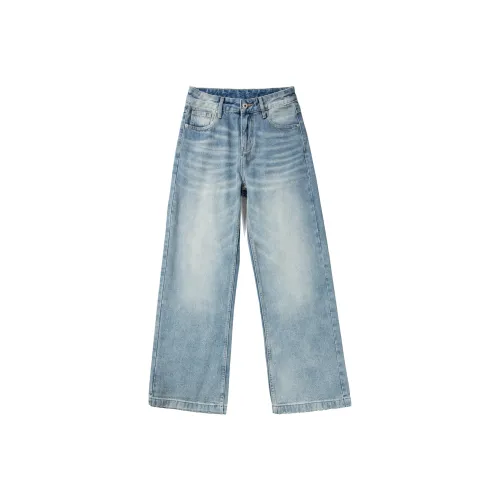 STRANGER LAB Синие Унисекс Джинсы