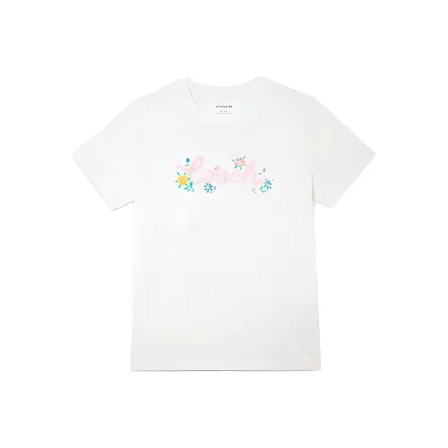 COACH Стандартная футболка Женская Белая