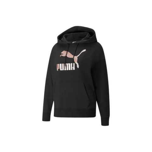 PUMA CLASSICS Толстовка Женская Черная Розовая