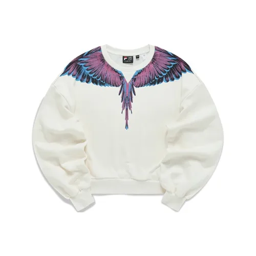 FILA FUSION Marcelo Burlon collaboration Collection Белый известняк Женские Свитшоты