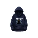 С капюшоном, темно-синий, с флисовой подкладкой