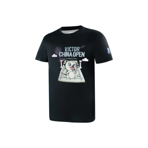 VICTOR Бадминтон Джерси Унисекс Черный