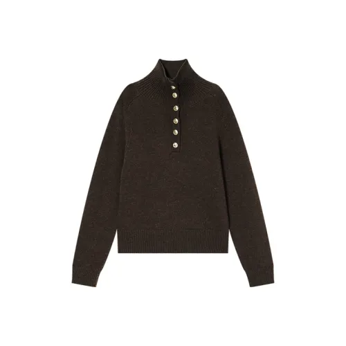 DKNY FW22 Loose Fit Трикотаж Женский Темно-Кофейный