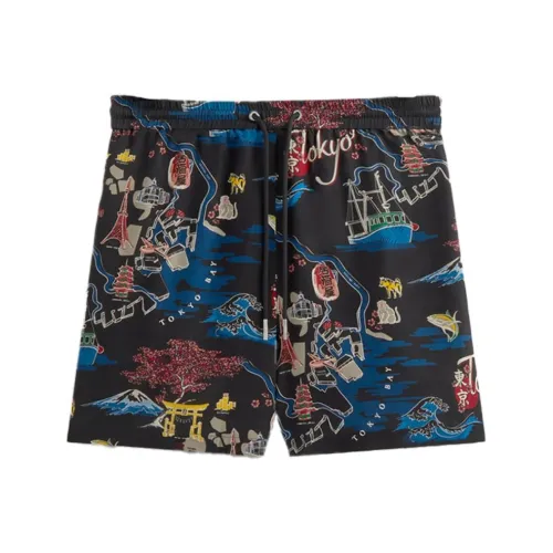 KITH Collaboration Мужские Повседневные Шорты Черные