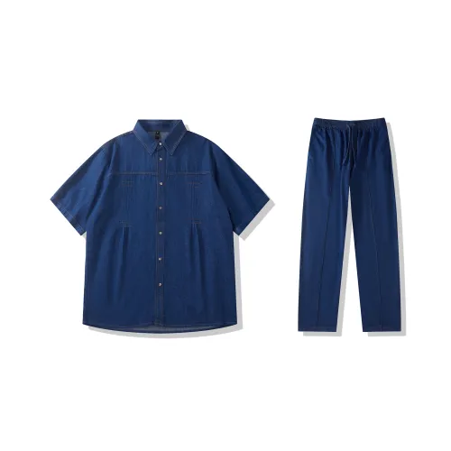 I'm David Рубашка Комплект Унисекс Синий