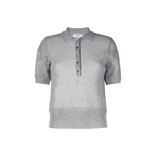 THOM BROWNE Серый Женские Поло
