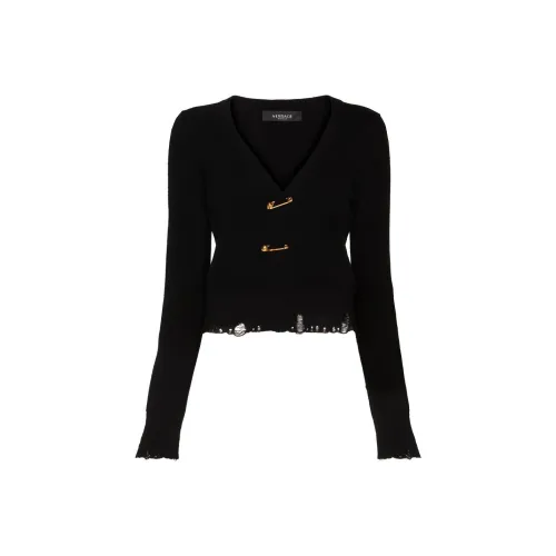 VERSACE Черные Женские Кашемировые Свитеры