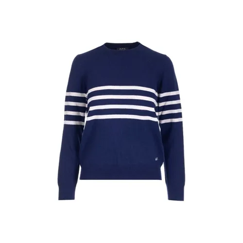 A.P.C SS22 Свободный крой Свитер Женский Синий