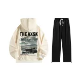 Комплект (абрикосовый топ+черные брюки)