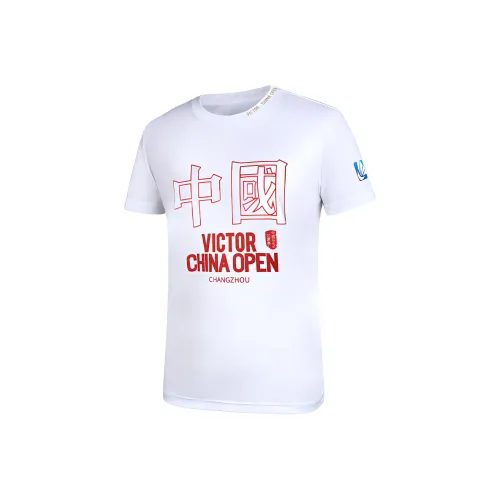 VICTOR Бадминтон Джерси Унисекс Отбеленный