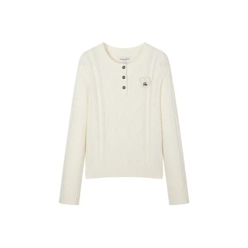 Teenie Weenie Свитер Женский Айвори Белый