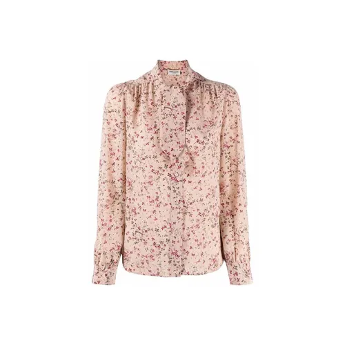 SAINT LAURENT Рубашка Женская Нюдовая