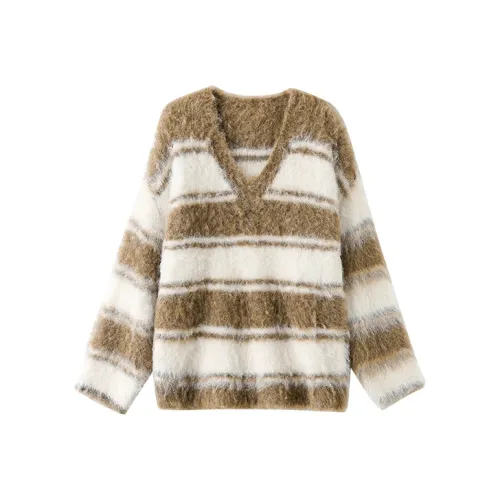 ETERNITY ITA Белый-коричневый Женские Свитеры