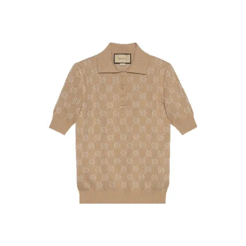 GUCCI Коричневый Женские Поло
