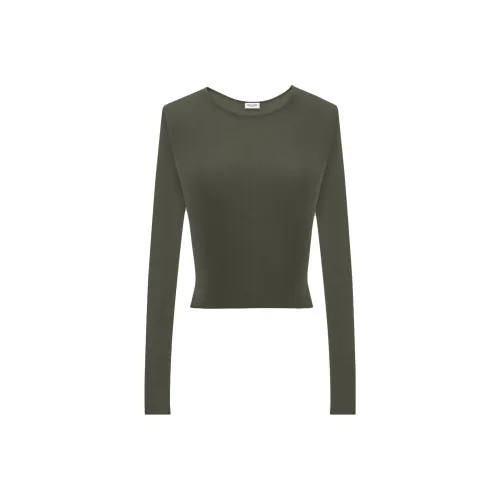 SAINT LAURENT Зеленые Женские Футболки
