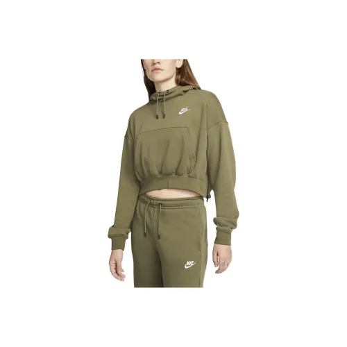 NIKE Армейский зеленый Женские Свитшоты