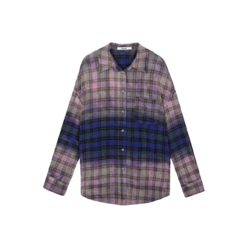 FORNI Рубашка Женская Синий Фиолетовый Градиент