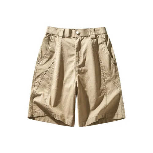 HZWH Лето Свободный крой Прямой крой Брюки длиной до колена Мужские