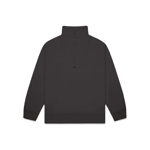 Fear Of God Essentials SS22 Женские Полузастежка Толстовка Железо Толстовка Женские Черный железный