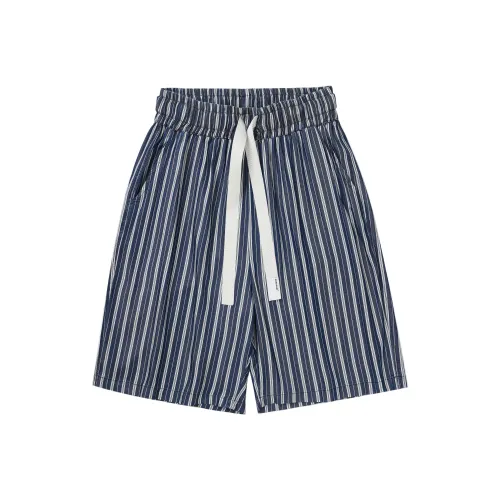 HOKLV Повседневные шорты унисекс синие